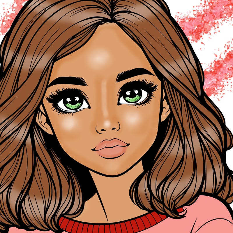 realistic girl whith cute eyes