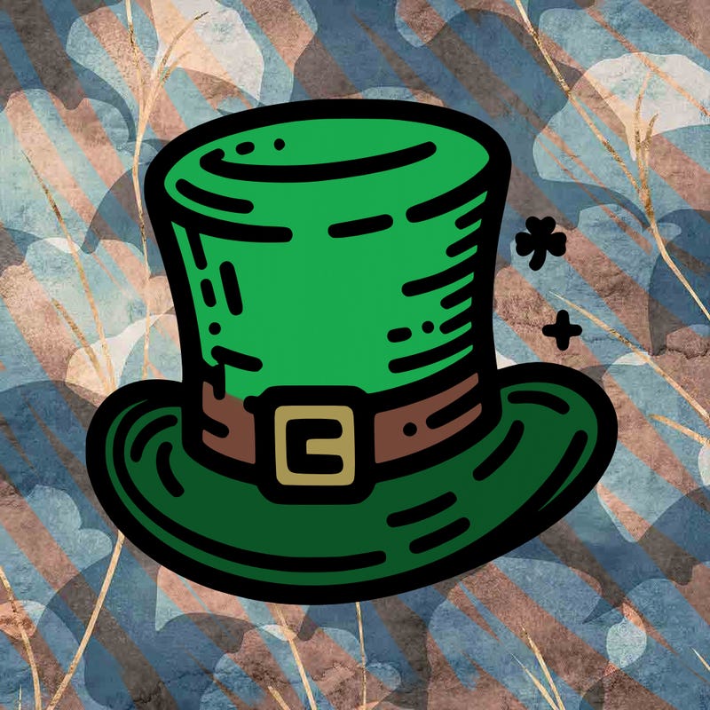 st patrick hat with thin lines