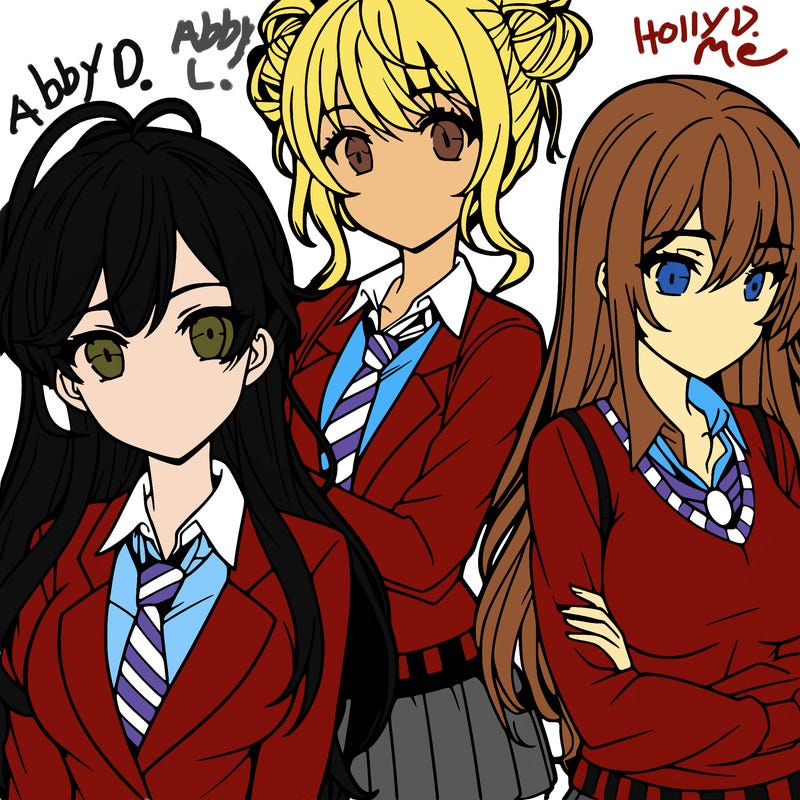 anime girls teenagers