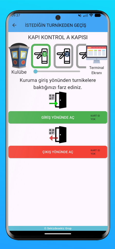 Mobile app interface for controlling school entry and exit gates