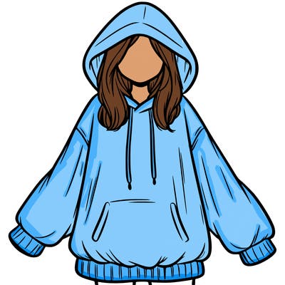 girl in oversized hoodie