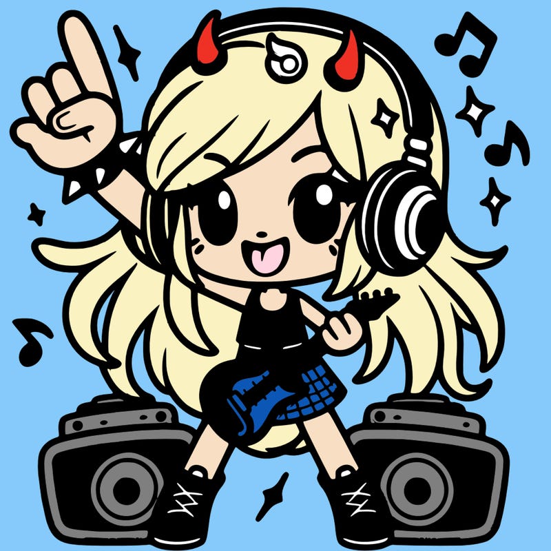 rock music girl 🤘