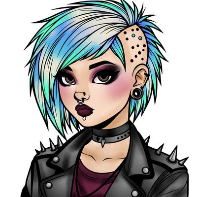 realistic punk girl