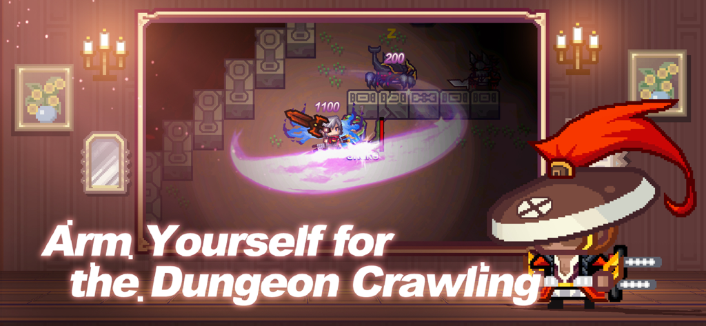 Elona Mobile - Elona Mobile RPG character engaging in dungeon crawling combat