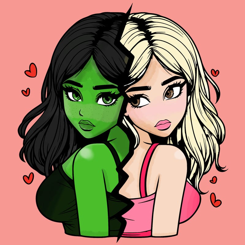 realistic girl split