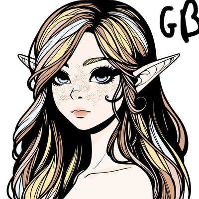 elf girl realistic dark fantasy