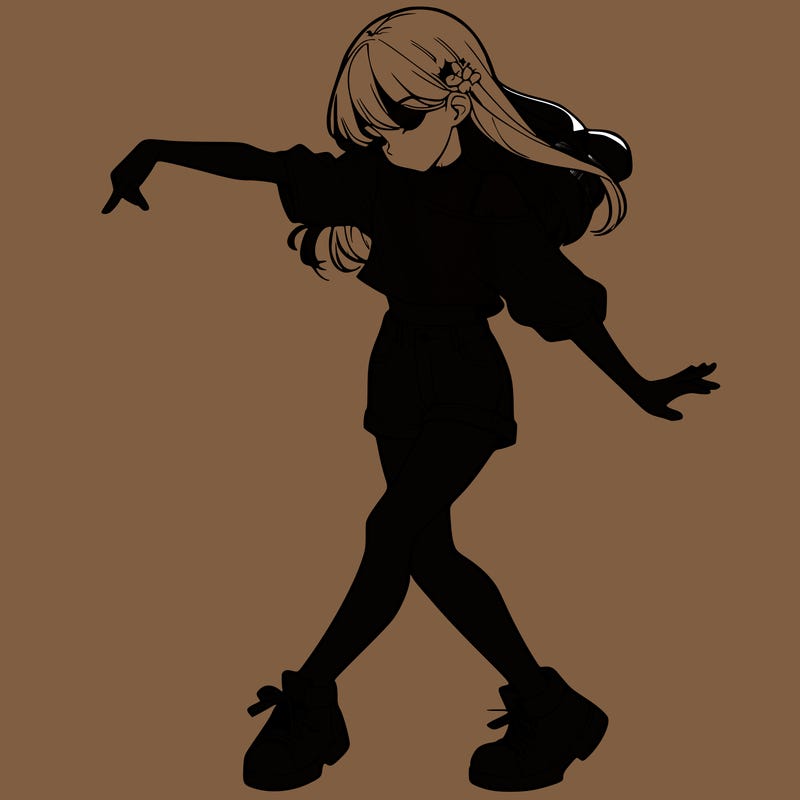 realistic girl danceing