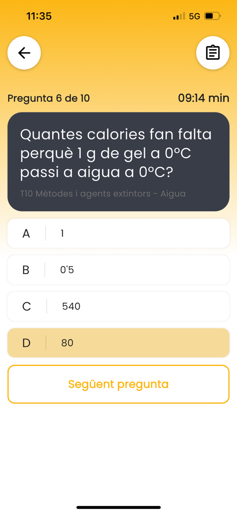 Screenshot of a multiple-choice quiz question in the Racord Girona Bombers app