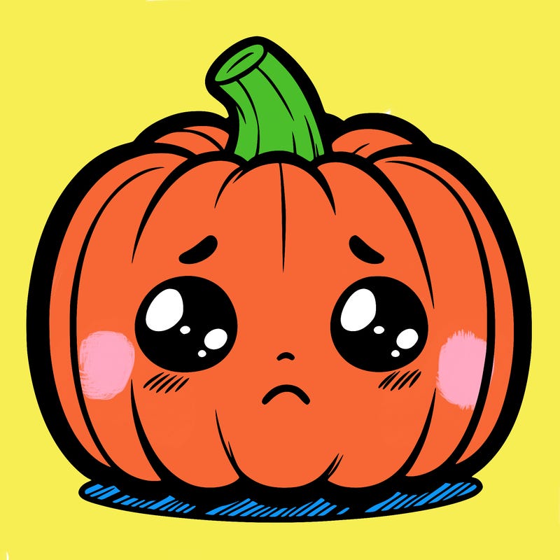 a little sad pumpkin
