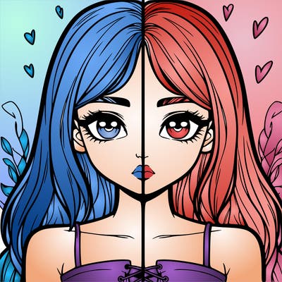 realistic girl split