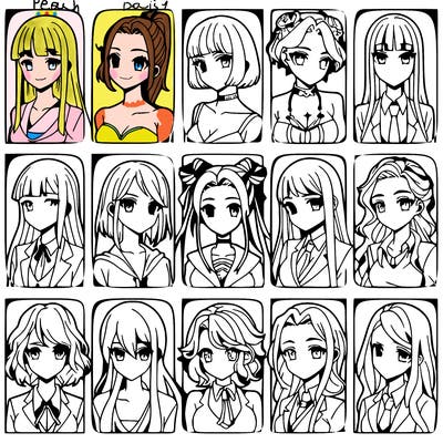 girls that look diffrent anime