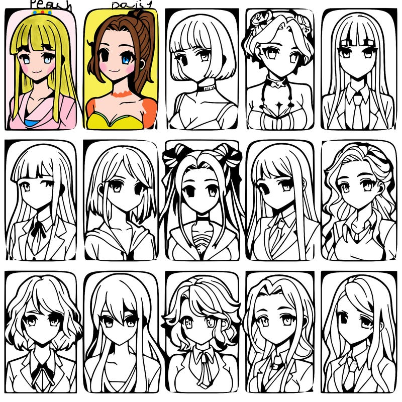 girls that look diffrent anime