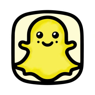 snapchat logo without a face