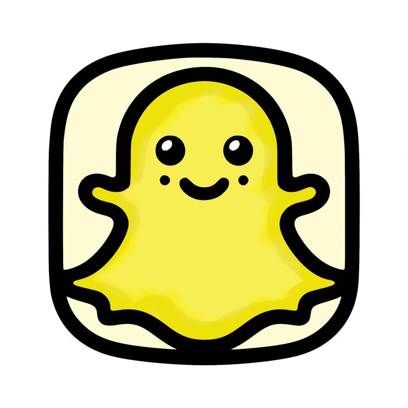 snapchat logo without a face