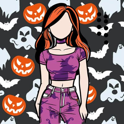 girl with a crop top and jeans