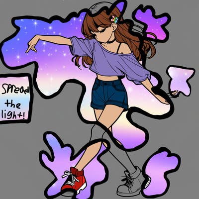 realistic girl danceing