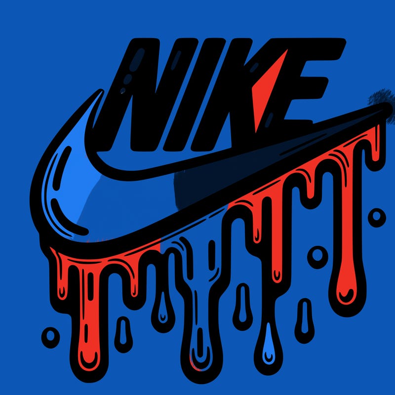 dripping nike logo