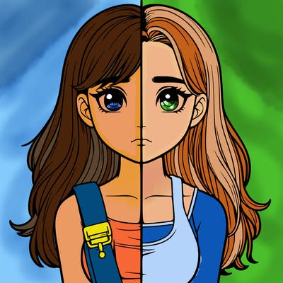 realistic girl split