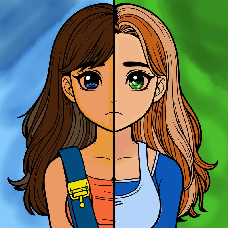 realistic girl split