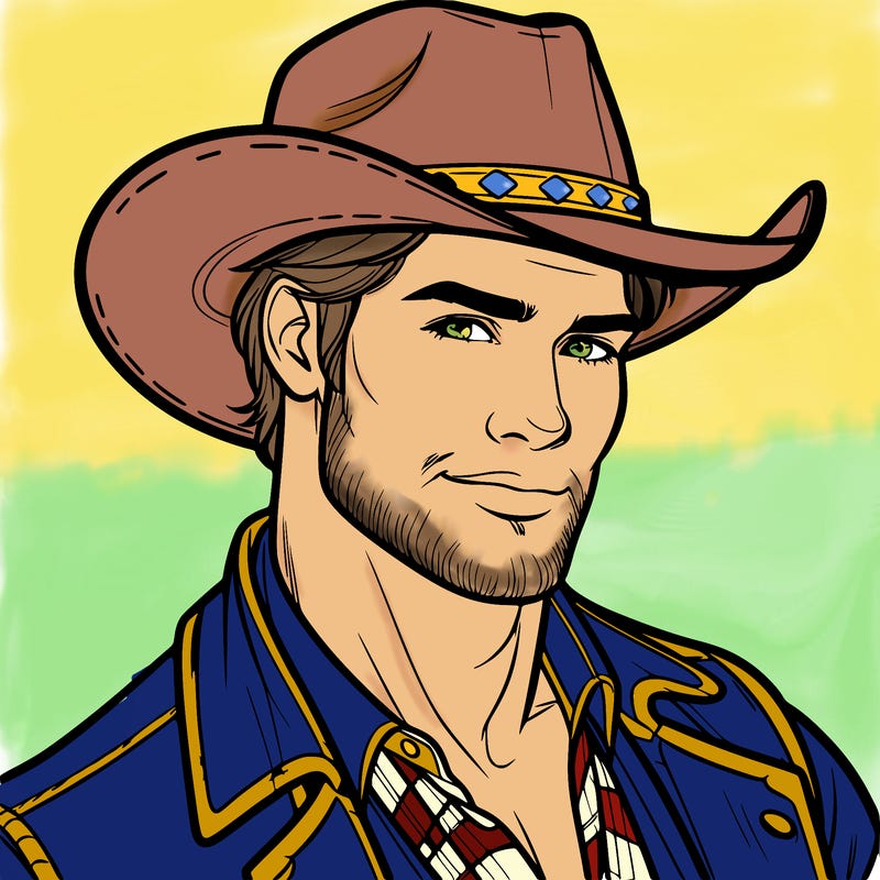handsome cowboy realistic