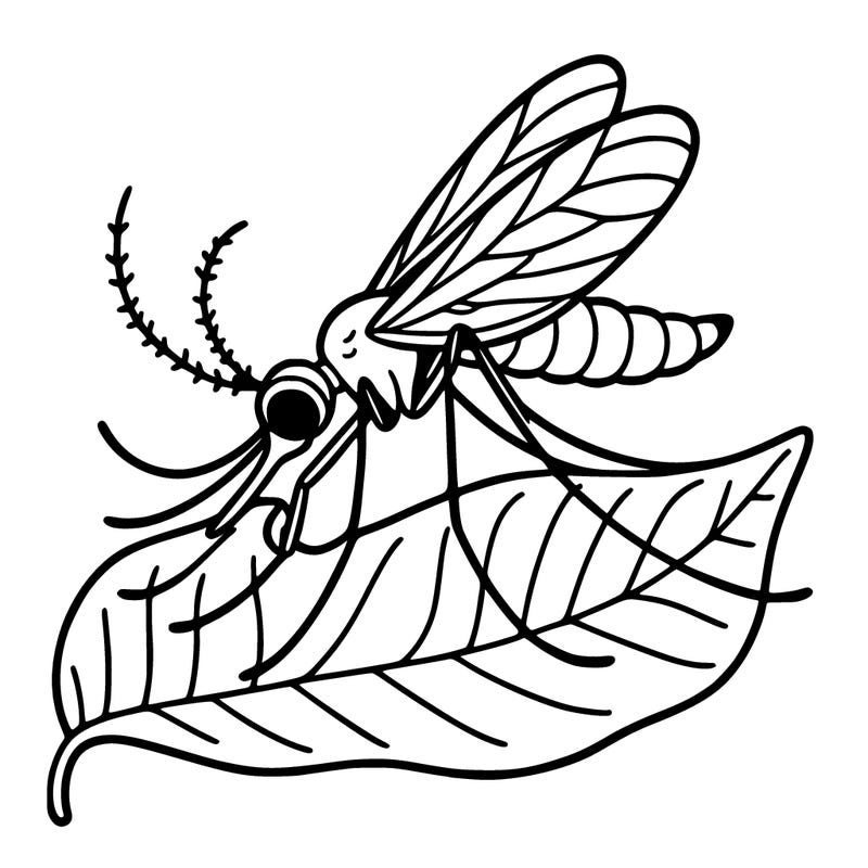 mosquito on a leaf.