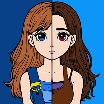 realistic girl split