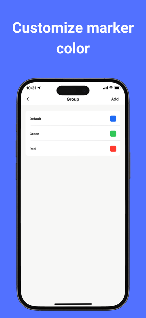 Interfaz para personalizar los colores de los marcadores del mapa en UTM Geo Map