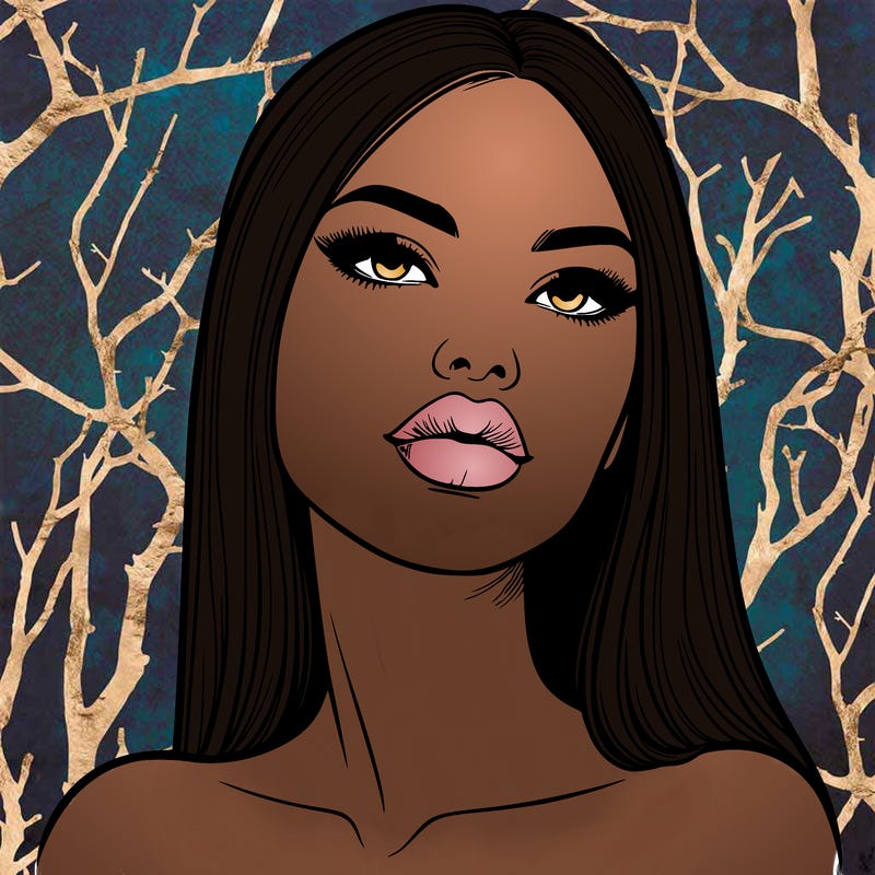 realistic woman with full lips