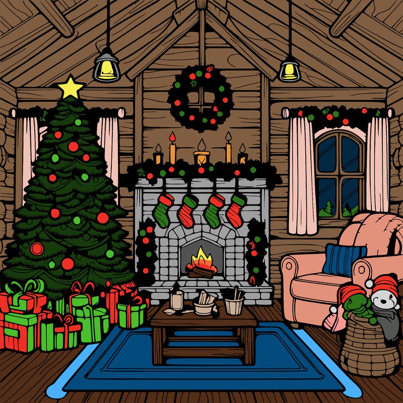 christmas house interior