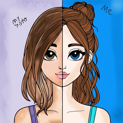 realistic girl split
