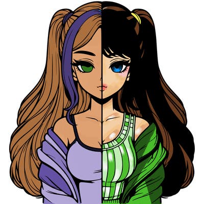 realistic girl split