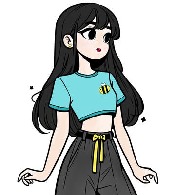 girl in a cute crop top