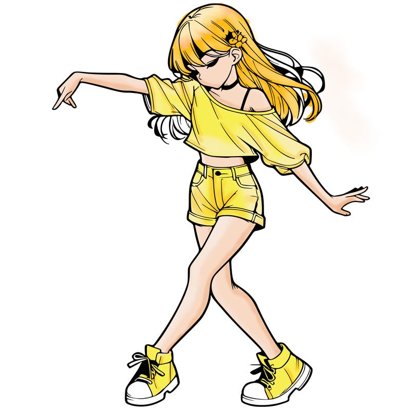 realistic girl danceing