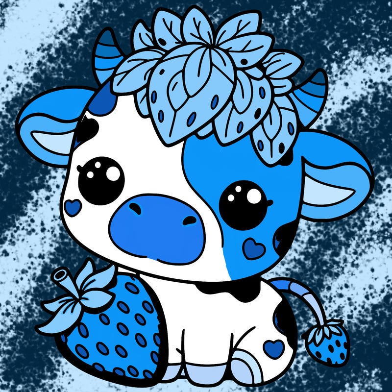 cute strawberry cow