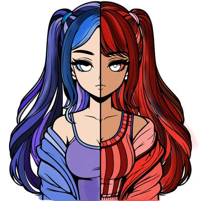 realistic girl split