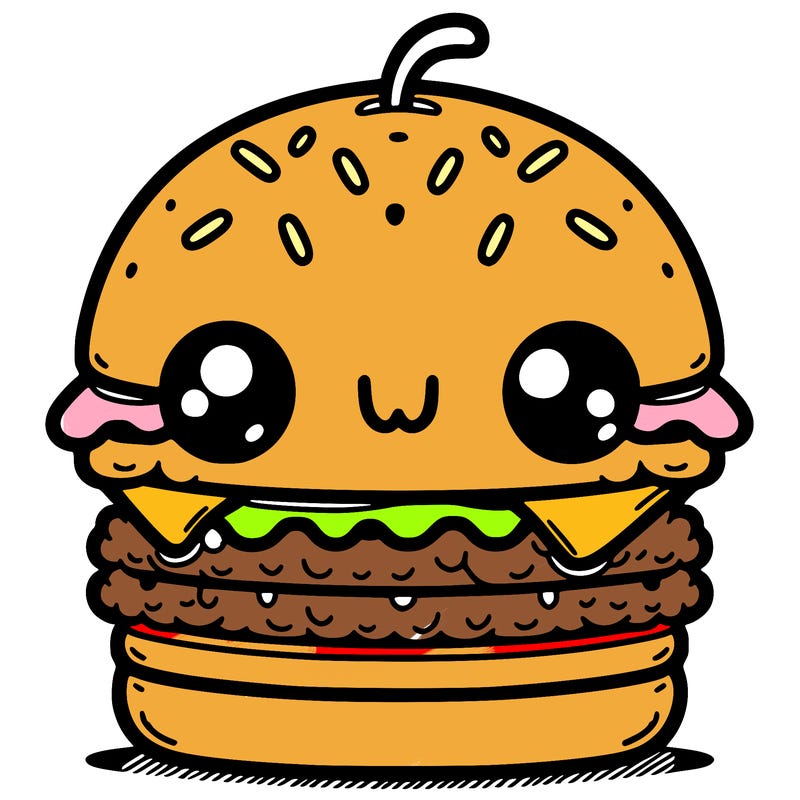 burger cute