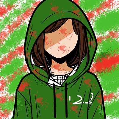 faceless girl in hoodie