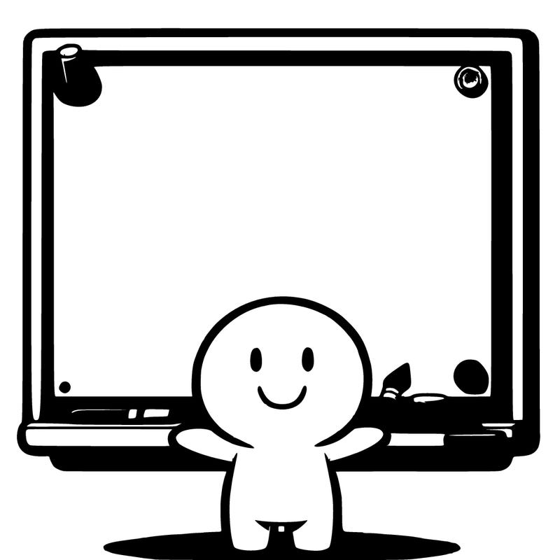 a whiteboard with nothing on it