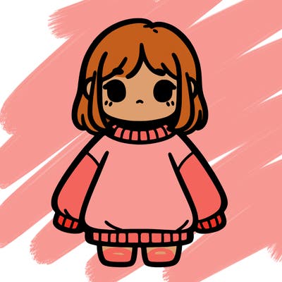 girl with a baggy sweatshirt