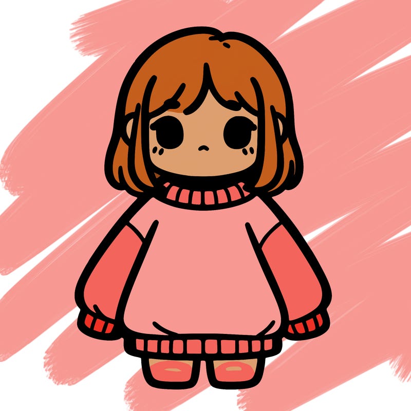 girl with a baggy sweatshirt