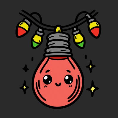 small bulb of a garland