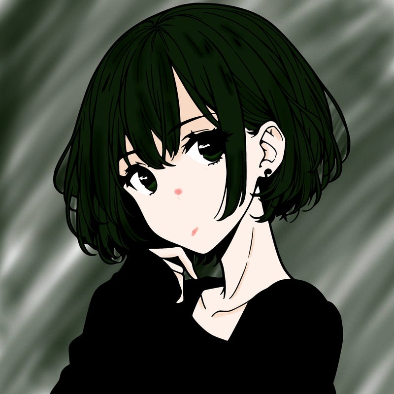 cool anime girl with short hair
