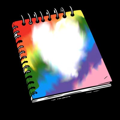 a blank sketch pad