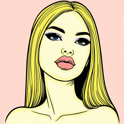 realistic woman with full lips