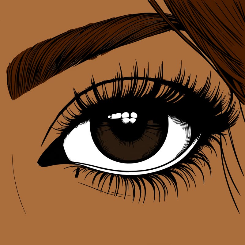 realistic girl eye