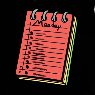 blank note pad