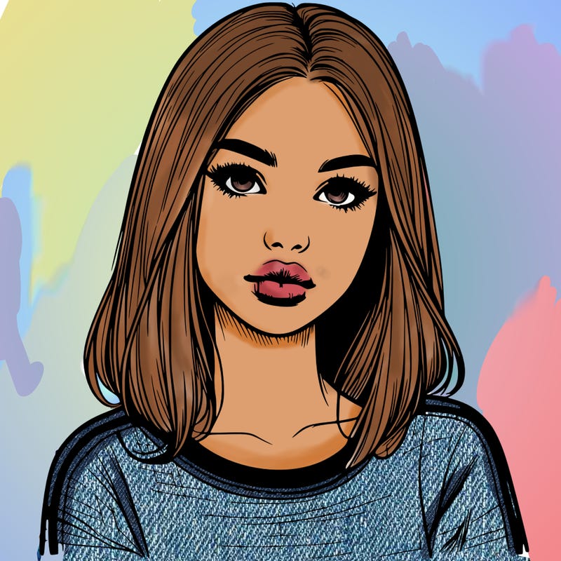 realistic teenage girl with lips