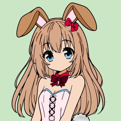 anime girl in bunny costume