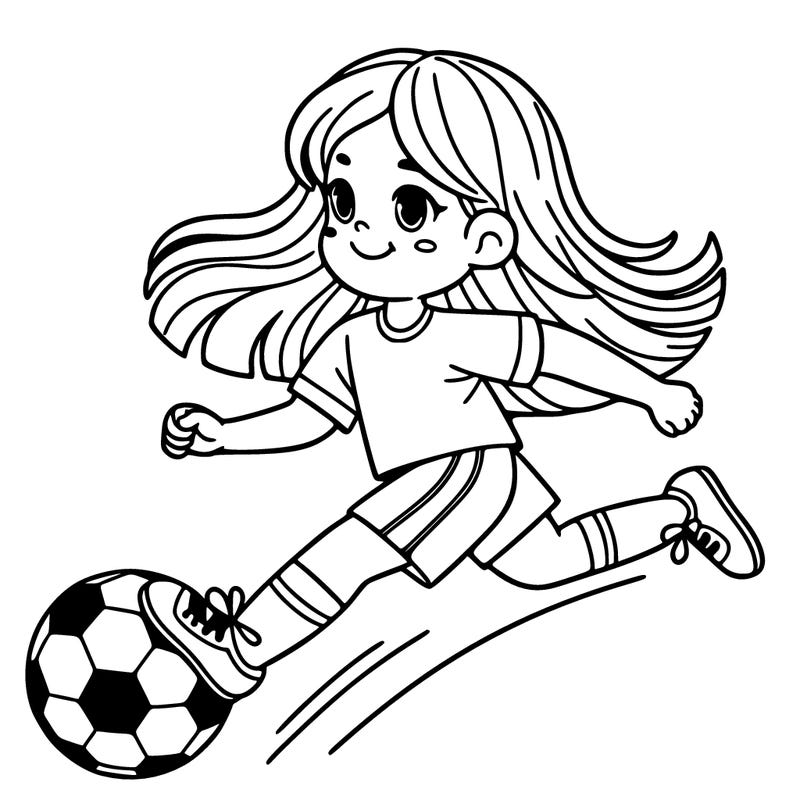 a girl playing soccer