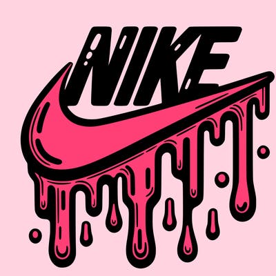 dripping nike logo